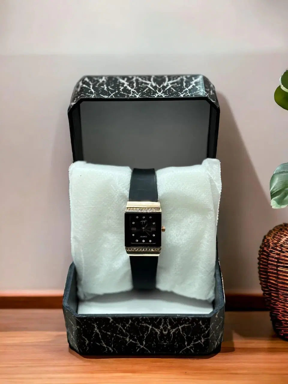 Women’s Square Black Quartz Watch