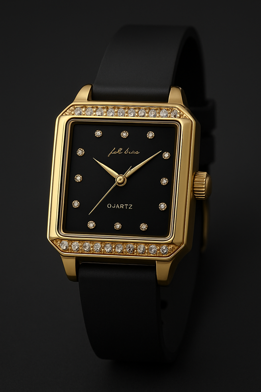 Women’s Square Black Quartz Watch