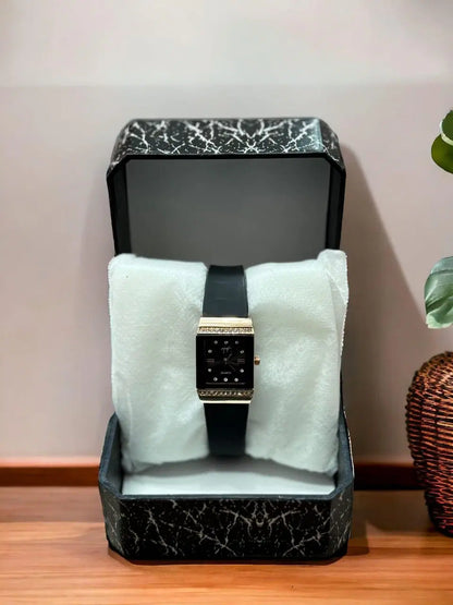 Women’s Square Black Quartz Watch